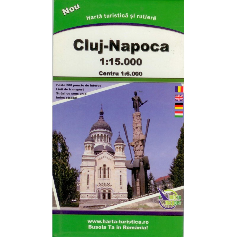 Harta turistică și rutieră Cluj-Napoca